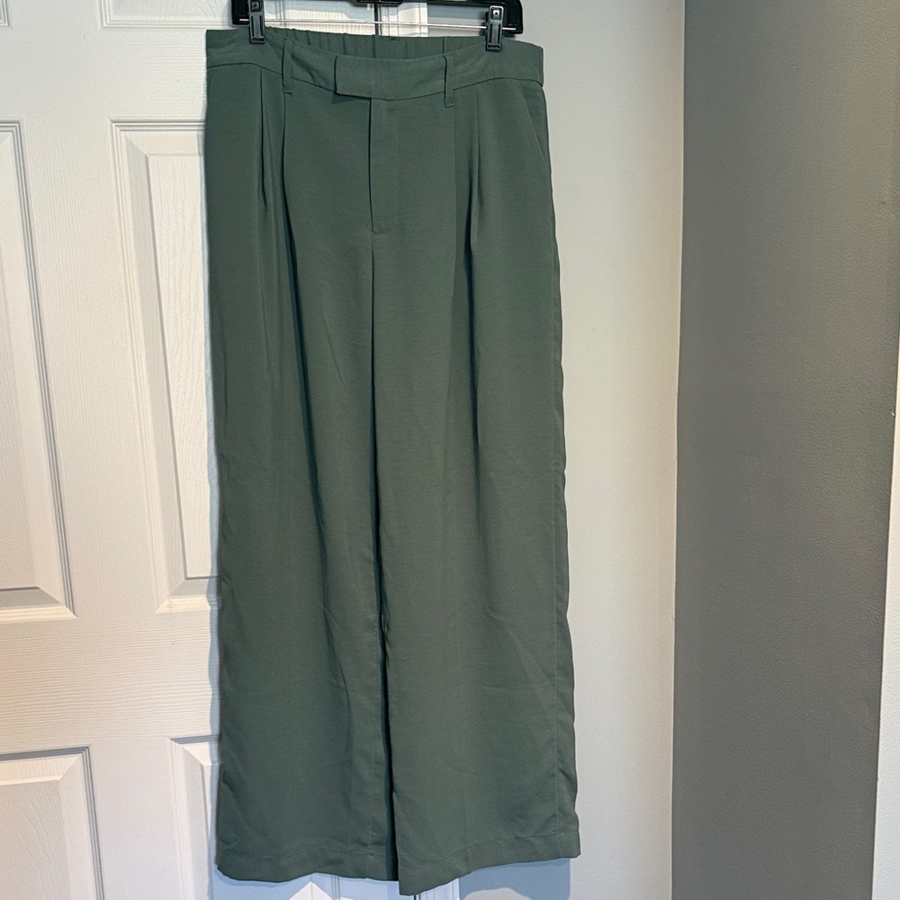A New Day Olive Green Wide-Leg Pants
